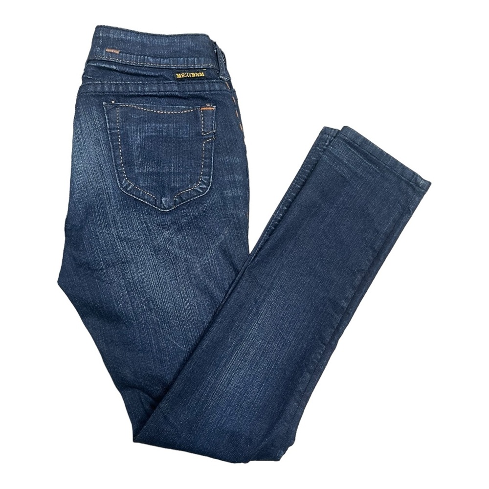 MEK USA BNM Women Jeans Blue Dark Wash Darthan Straight Size 30×32 Low Rise